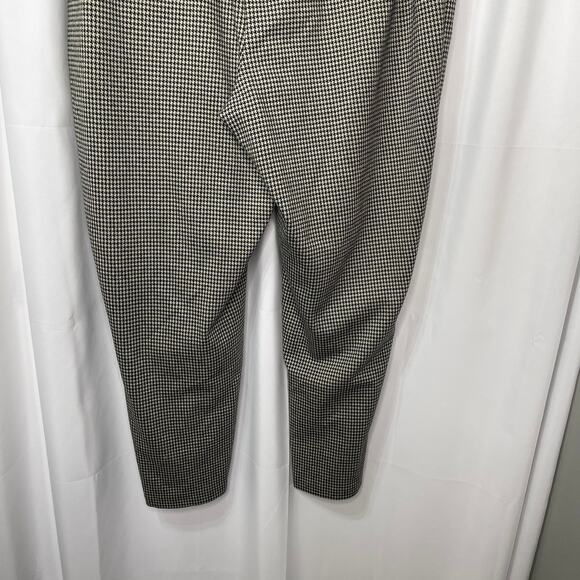 Nine West trousers slacks pants women's XL black khaki houndstooth pull on comfo - Picture 14 of 16